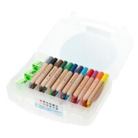edu3 Farbstifte Buntstifte 36 Stück in 12 Farben sort. inkl. 3 Spitzer