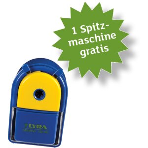 Lyra Farb Riesen® Color Giants Farbstifte 96 Stifte in 30 Farben sort. im Holzaufsteller, inkl. GRATIS Spitzmaschine
