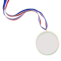 Medaille zum Selbstgestalten 1 Stück D: 6 cm, Band 40 cm lang.