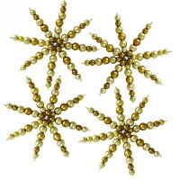 Bastelset Komplettset für 20 Perlensterne gold von Prell, D: 10 cm