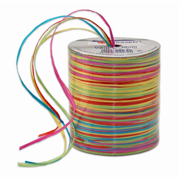 Raffia-Multi-Bast, Neonfarben 50 m Rolle