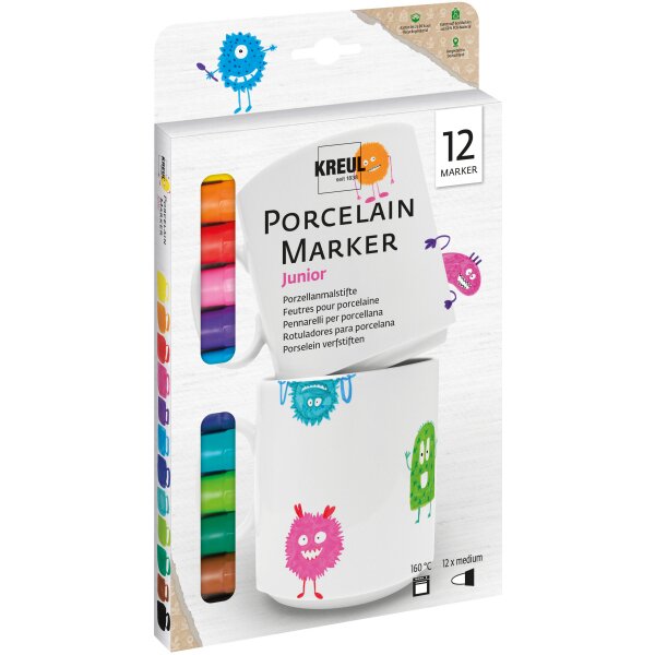 KREUL Porcelain Pen easy 12er Set Porzellanmaler