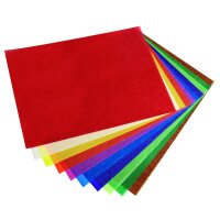 Transparentpapier Bastelheft 10 Blatt sort. in 10 Farben 20 x 30 cm, 42 g/qm