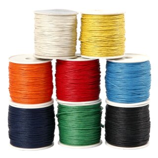 Baumwollband 8er-Set 8 Farben á 40 m, 1 mm