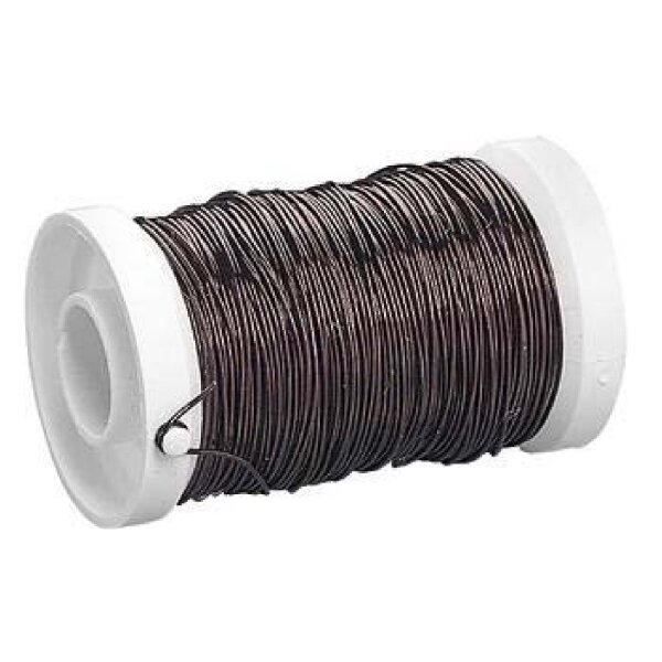 Lackdraht metallic, schwarz D: 0,5 mm, 50 m