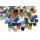 Glänzend bunte "Mosaik Softglassteine" ca. 10 x 10 mm, 500 g = ca. 550 Stück