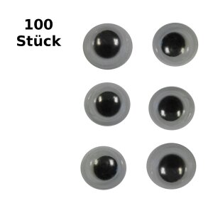 Wackelaugen 10 mm, 100 St.rund